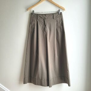 MARELLA SPORT Culottes Wide Leg High Rise Pants Trousers Taupe 6